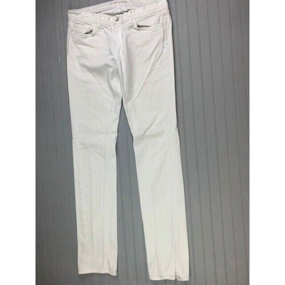 J Brand Size 29 Womens Jeans White Pencil Split Leg Low Rise Stretch